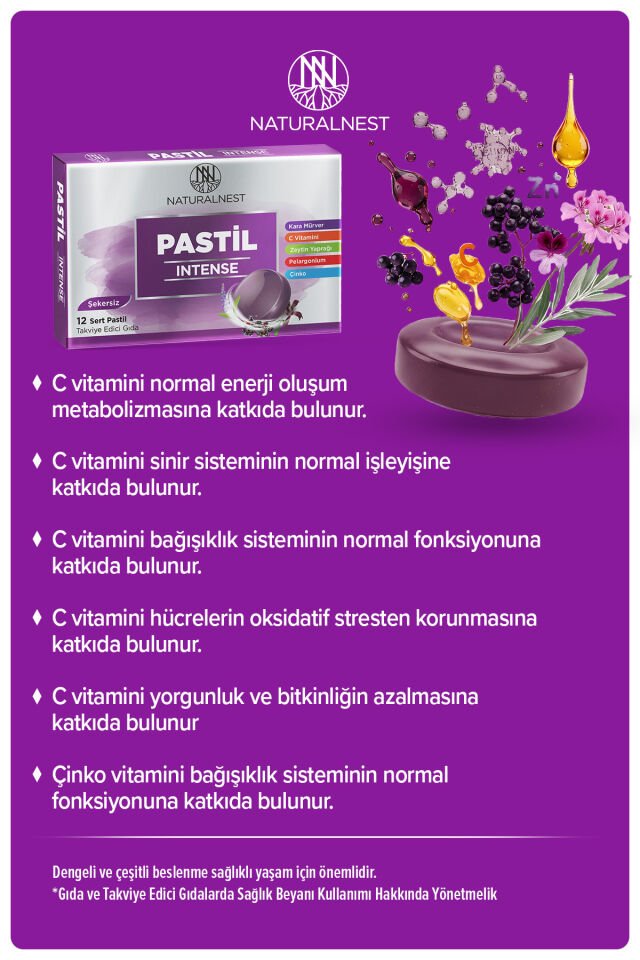 Intense Şekersiz 12 Sert Pastil 8697595877807_1