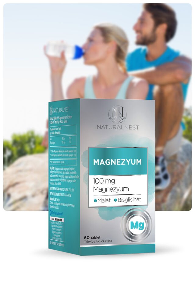 Magnezyum 60 Tablet — Malat — Bisglisinat