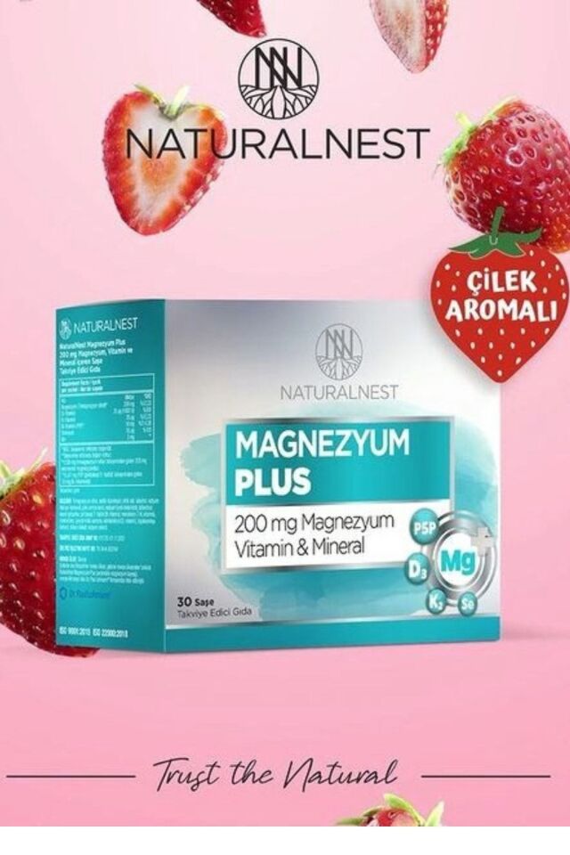 Magnezyum Plus 30 Saşe Magnezyum Sitrat, P5p (B6 VİTAMİNİ), Selenyum, Bor, D Ve K Vit 8697595877494_1