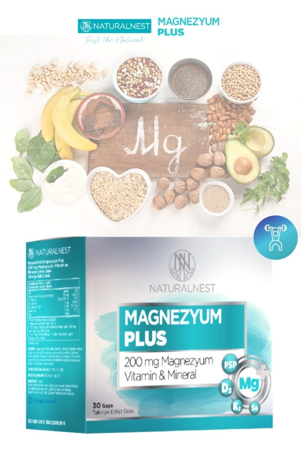 Magnezyum Plus 30 Saşe Magnezyum Sitrat, P5p (B6 VİTAMİNİ), Selenyum, Bor, D Ve K Vit 8697595877494_1