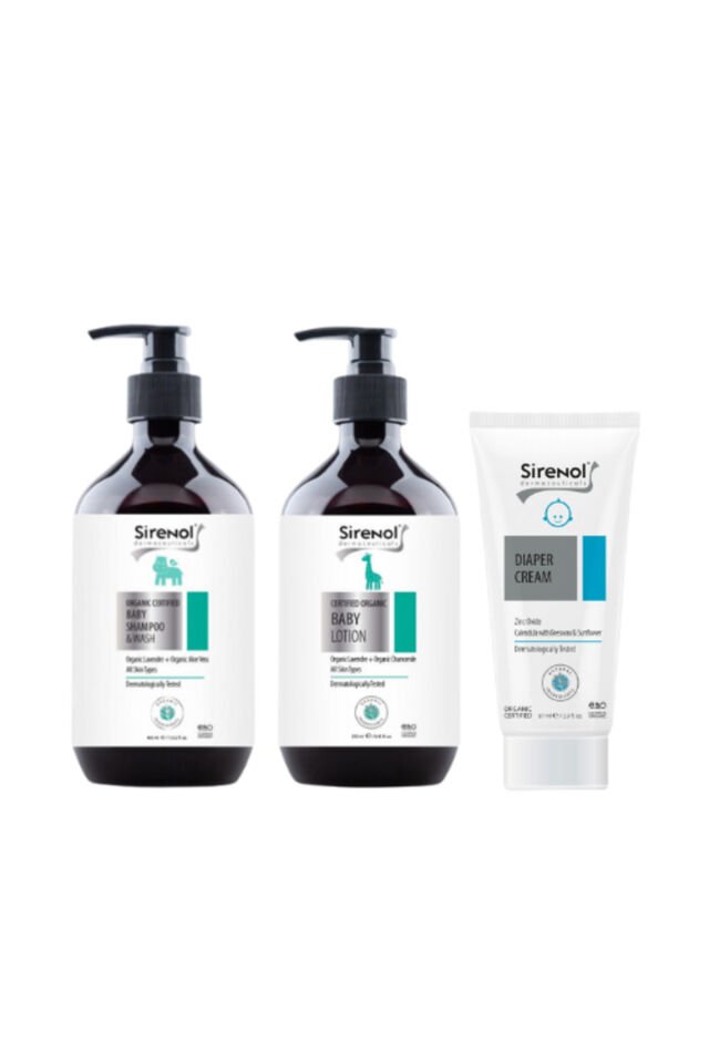 Organik Bebek Şampuanı, Losyonu ve Organik Pişik Kremi Set 400 mL / 250 mL / 87 mL SN2070_1