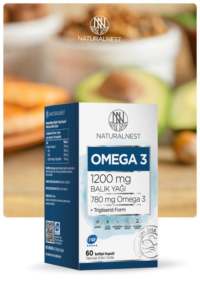 Omega 3 1200 Mg 60 Kapsül Balık Yağı Takviyesi — Trigliserid Form 8697595877128_1