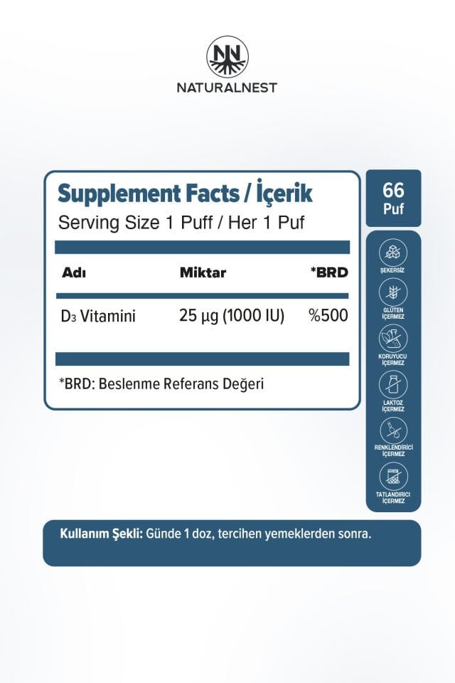 Vitamin D3 1000 IU Sprey — 10 Ml 8697595877036_1