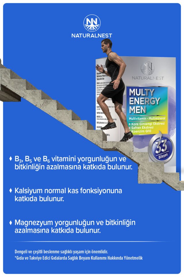 Multi Energy Women 30 Tablet + Men 30 Tablet Aile Paketi