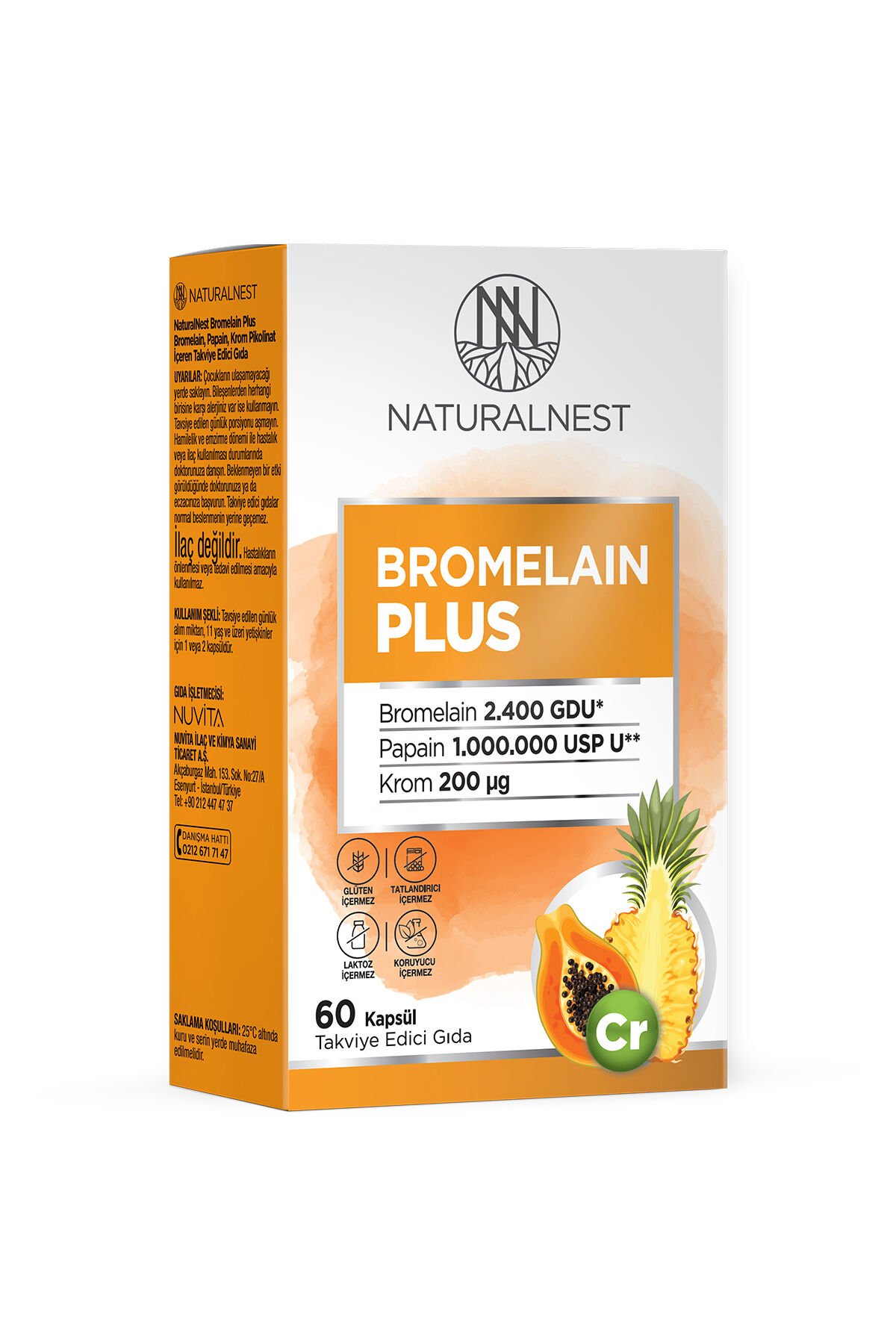 Bromelain Plus 60 Kapsül