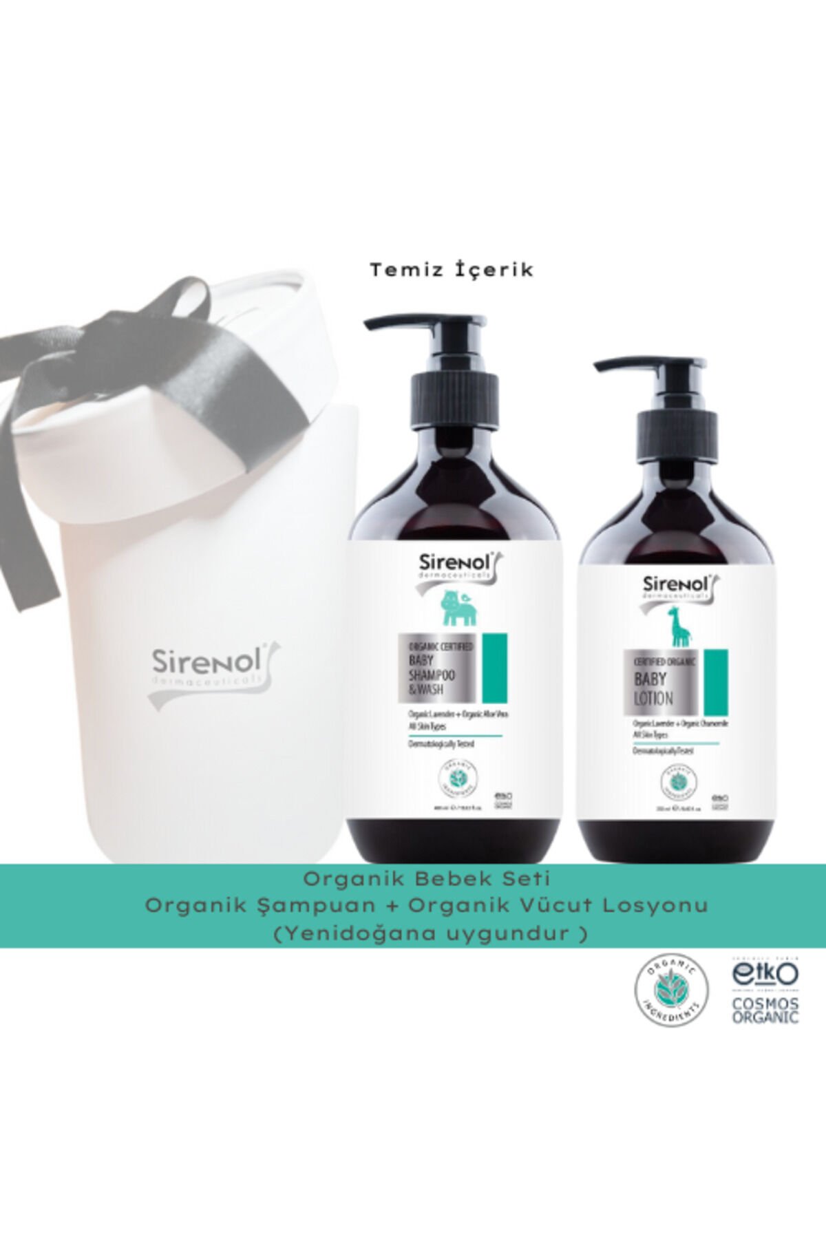 Organik 2'li Bebek Bakım Seti - ( Şampuan Vücut Losyonu ) 400 ml / 250 ml