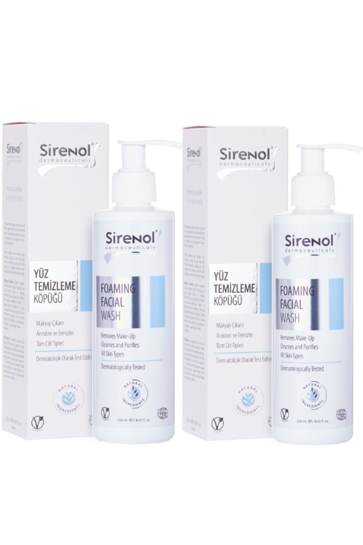%100 Doğal 2'li Yüz Temizleme Köpüğü Set 2x250 Ml