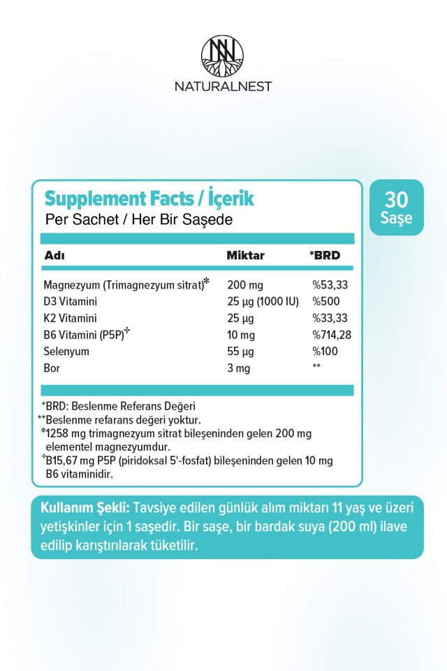 Magnezyum Plus 30 Sase